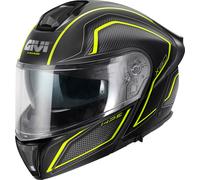 Givi X.50 Fiber Hologram, casco abatible S (56) female Mate Negro/Gris/Amarillo Neón