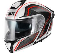 Givi X.50 Fiber Hologram, casco abatible XL (61) female Blanco/Negro/Rojo