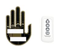 GIVOKE Luz LED de dedo de coche con control remoto, 3 gestos, luz LED para ventana trasera de coche, señal LED para coche, señales de rabia de carretera para hombres y mujeres (requiere batería)