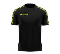 Givova BA02-1019-S T-Shirt Poly Band Nero/Giallo Fluo TG. S, Unisex-Adult, Multicolor