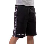 Givova Bermuda Terry Band Pantalón Corto, Hombre, Negro, S