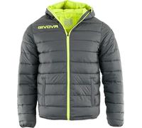 Givova, chaqueta olanda, gris oscuro /amarillo fluo, 3XL