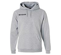 givova Felpa con Cappuccio New Sudadera con Capucha, Hombre, Gris, S