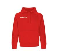 Givova Felpa con Cappuccio New Sudadera con Capucha, Hombre, Rojo, M