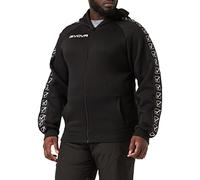 givova Felpa Fullzip Band Sudadera con Capucha, Negro, L Unisex
