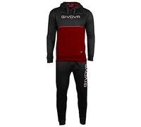 GIVOVA Italia 106 Traje, Negro/Granate, M Men's