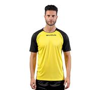 GIVOVA Jefe Camiseta, Hombres, Amarillo/Negro, L