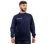 Givova Maglia Tecnica (Half Zip) 500 Sudadera, Azul, S para Hombre