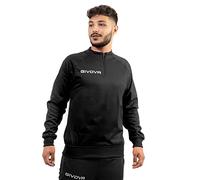 Givova Maglia Tecnica (Half Zip) 500 Sudadera, Hombre, Negro, S