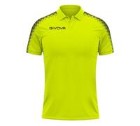 GIVOVA Polo Club, Camisa de Entrenamiento Unisexo, Jaune Fluo/Noir.,