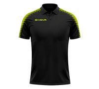 GIVOVA Polo Club, Camisa de Entrenamiento Unisexo, Noir/Jaune Fluo,