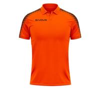GIVOVA Polo Club, Camisa de Entrenamiento Unisexo, Orange Fluo/Noir,
