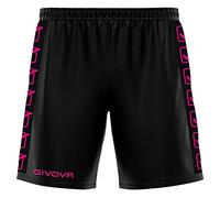 GIVOVA Poly Band, Pantalones Cortos Cargo Unisexo, Noir/Fuchsia Fluo,