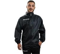 GIVOVA Rain Basico Chaqueta de Lluvia, Negro, 3XL Unisex Adulto