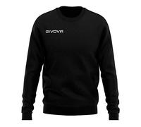 givova Sudadera Cuello Redondo, Negro, M, Unisex Adulto