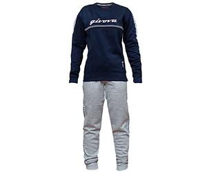 GIVOVA Tuta 100 G/Collo Con Banda In Felpa, Conjunto deportivo Mujer, Bleu/Gris Clair,