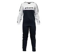 GIVOVA Tuta 100 G/Collo con Banda In Felpa Conjunto Deportivo, Blanc/Bleu, M Unisexo