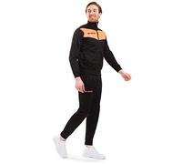 Givova Tuta Visa, Chándal Para Hombre, Multicolor (Negro/Naranja Fluo), M