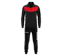 Givova Visa - Chándal confeccionado en tela de triacetato, negro y rojo, talla 5XL