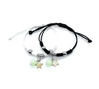 GIWFBQTR 1 Par de Pulseras de Cuentas Hechas A Mano para Mujeres, Hombres, Amantes, Que Brillan en la Oscuridad, Regalo de Amuleto de Corazón para Cumpleaños, Día de San Valentín