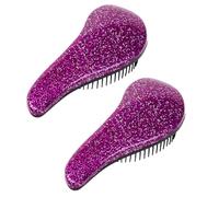 GIWFBQTR 2 Pieza Peine Desenredante Enredo Manejar del Brillo Cepillo de Pelo de Ducha Suavizante Herramienta de Domador de Estilo de Salón Cepillo para el Pelo (Púrpura)