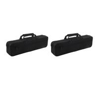 GIWFBQTR 2X Bolsa de Flauta Acolchada de Nylon de Caja de Transporte para la Flauta con Correa de Hombro 39 X 7 X 11 cm Negro