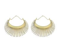 GIWFBQTR 2X Collar Africano Grande para Mujer Estilo Indio AleacióN de FlexióN Gran Espina Collar Llamativo Gargantilla Dorado