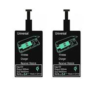 GIWFBQTR 2X Receptor de Carga InaláMbrica Ligero Adaptador de Cargador InaláMbrico RáPido Universal (para Micro-USB A)