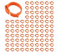 GIWFBQTR 300 Piezas Etiquetas de Bandas de Pierna de IdentificacióN de Pollo Bandas para Piernas de de Corral Bandas de Patas de PáJaro Bandas de Pierna de Pato Anillos con Clip