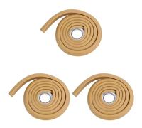 GIWFBQTR 3piezas 2M Protección para Niños Mesa Guardia Tira Productos de Seguridad para Bebés Borde de Vidrio Muebles Horror Barra de Choque Espuma (Color Madera)