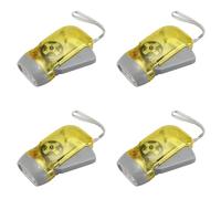 GIWFBQTR 4X Luz de Antorcha Linterna de Enrollado Dinamo de 3 LED Manivela Manual Camping