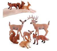 GIWFBQTR 7 Piezas de Figuras de Animales, Figuras de Criaturas del Bosque, Juguetes en Miniatura, Adornos para Pasteles, Accesorios de DecoracióN del Hogar