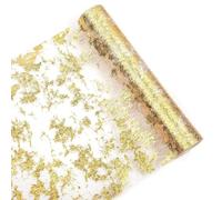 GIWFBQTR Camino de Mesa Dorado con Purpurina MetáLica, Camino de Mesa de Fina, Decoraciones de Mesa Brillantes para Bodas, Despedidas de Soltera