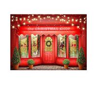 GIWFBQTR Navidad 150X100Cm Tela de Fondo Rojo AñO FotografíA Tela de Fondo Fiesta de Vacaciones Telas de FotografíA