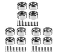 Giwnhvx 12 piezas 1.9 de metal Beadlock llanta de cubo de rueda para 1/10 RC Crawler Axial SCX10 90046 AXI03007 TRX4 D90,1