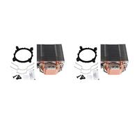 Giwnhvx 2 enfriadores de CPU sin ventilador de 12 cm, 6 tubos de calor de cobre, radiador de refrigeración sin ventilador para LGA 1150/1151/1155/1156/775 AMD