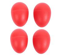 Giwnhvx 2 pares de Maracas de Plástico de Música con Percusión en Forma de Huevo Shakers - Rojo