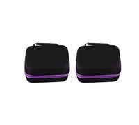 Giwnhvx 2 x 6 colores aceite esencial funda 30 botellas 10 ml aceite de perfume caja de aceite esencial portátil portable bolsa de almacenamiento de laca de uñas púrpura