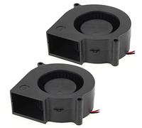Giwnhvx 2piezas 75mm x 30mm 2Pines DC 12V Ventilador Sin Escobillas Ventilador de Refrigeracion para PC Ordenador Negro