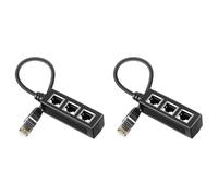 Giwnhvx 2X Adaptador Divisor Ethernet RJ45 Divisor Ethernet 1 A 3 para Expansión de Red Doméstica Empresarial Escolar