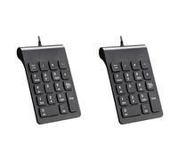 Giwnhvx 2X Mini USB con Cable Numérico Teclado Numérico 18 Teclas Teclado Digital para Contabilidad Cajero Portátil Android Portátil Tabletas PC (Negro)
