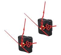 Giwnhvx 2X Movimiento de Reloj de Pared Negra de Cuarzo Kit de Piezas de Reparacion de Mecanismo