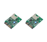 Giwnhvx 2X Tarjeta de Memoria SD SDHC Secure Digital MMC una 7 + 15P Serial Convertidor Adaptador FáCil InstalacióN No Requiere Controlador