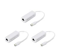 Giwnhvx 3 tarjetas de red USB tipo C a RJ45 de 100 m sin controlador, adaptador de cable de red, adaptador Ethernet A