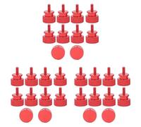 Giwnhvx 30 piezas por lote UNC6-32 M3.5 Tornillo de mano para soporte de GPU PSU caja de computadora tornillos de panel lateral PC montaje agua refrigeración rojo