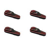 Giwnhvx 4 bocinas de brazo servo de aleación de aluminio duro 25T M3 para 1/10 RC Crawler TRX4 piezas de actualización de metal, rojo