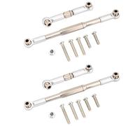 Giwnhvx 4x RC Direccion Set de Tirantes de Dirección en Aleación de Aluminio Mecanizado CNC para Camión 1608T, Gris