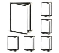 Giwnhvx 6 cubiertas para menú, soporte para menús, 4 páginas, 8 vistas de cubierta transparente para menú del restaurante, medida estándar 8,5 x 11 pulgadas