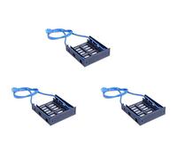 Giwnhvx 6 paneles frontales USB 3.0 con dispositivo/HDD de 3.5 pulgadas o SSD/HDD de 2.5 pulgadas a soporte de bandeja de bahía de unidad óptica de 5.25 pulgadas