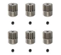 Giwnhvx 6 piezas de engranaje del motor en el metal Piñón 14T para HBX 16889 16889A 16890 16890A SG1601 SG1602 RC Auto Piezas de repuesto